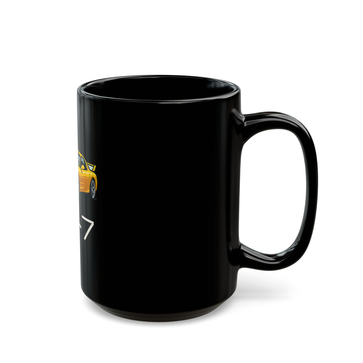 Mazda RX-7 Black Ceramic Mug