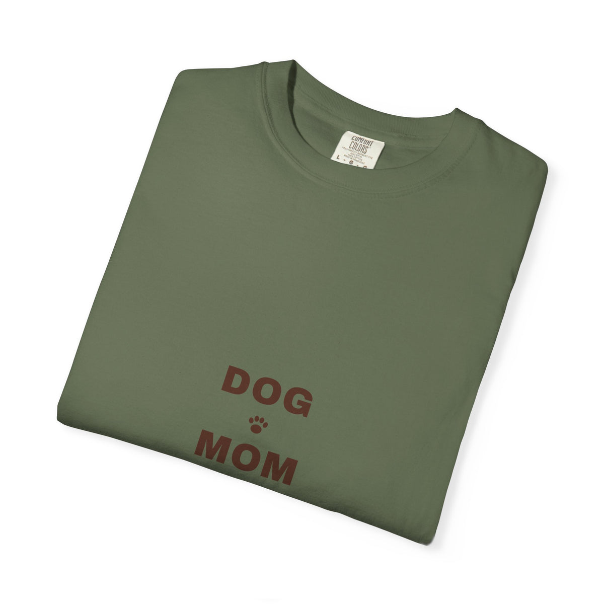 Dog Mom Varsity T-Shirt — Retro Collegiate Paw Print Tee