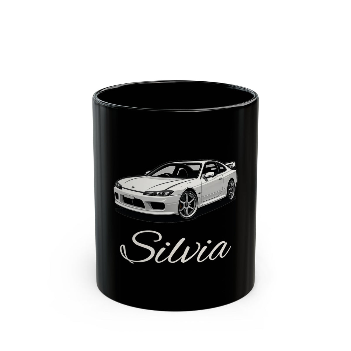 Nissan Silvia Black Ceramic Mug