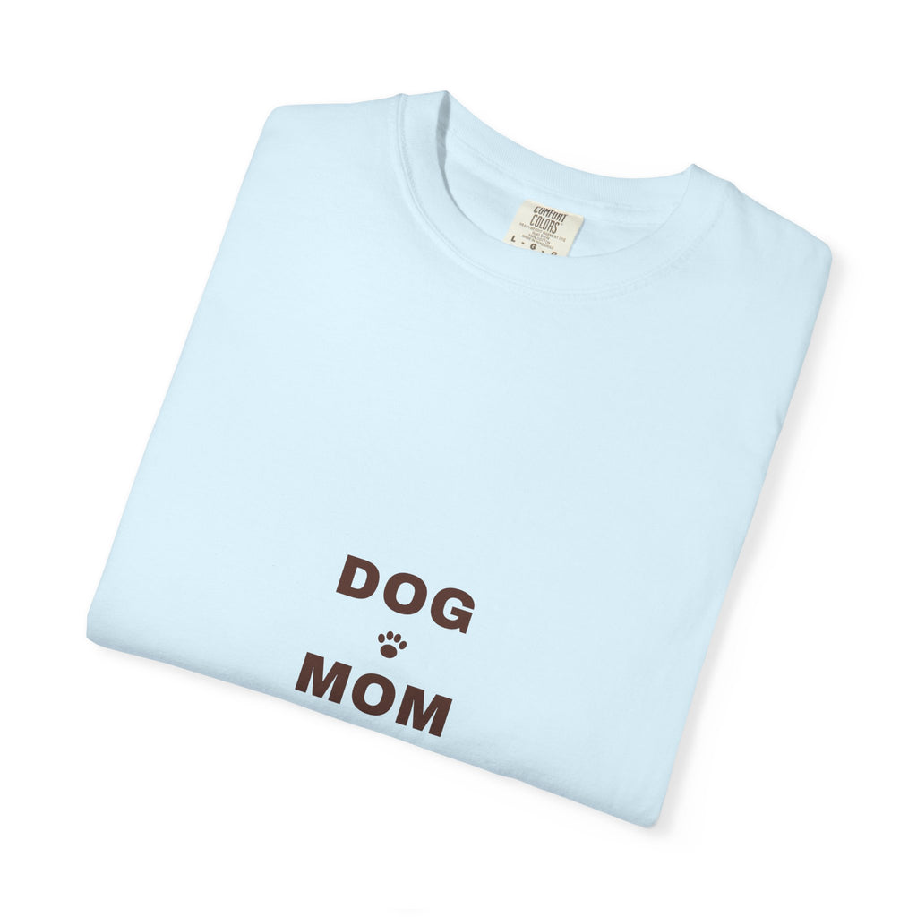 Dog Mom Varsity T-Shirt — Retro Collegiate Paw Print Tee