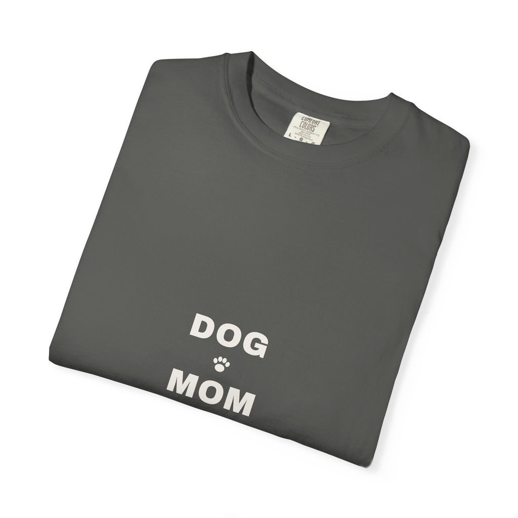 Dog Mom Varsity T-Shirt — Retro Collegiate Paw Print Tee