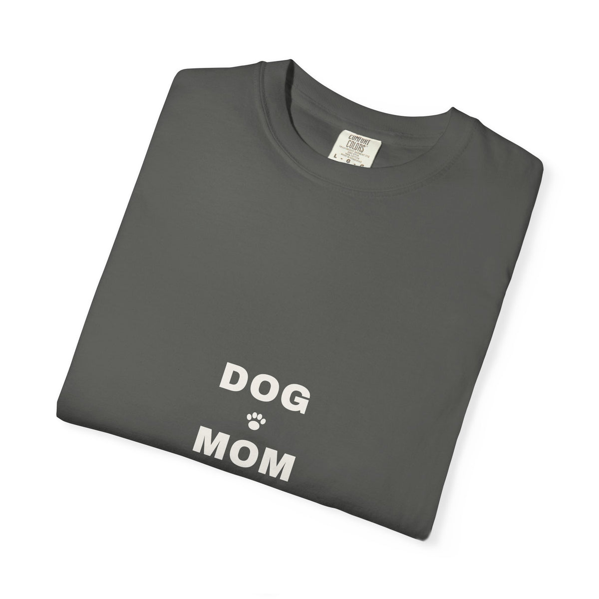 Dog Mom Varsity T-Shirt — Retro Collegiate Paw Print Tee