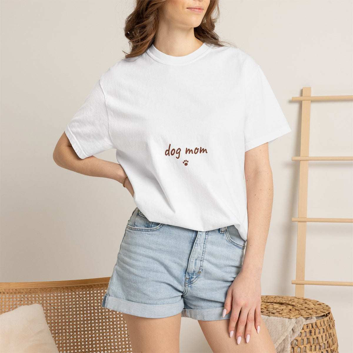 Dog Mom T-Shirt — Cute Paw Print Graphic Tee