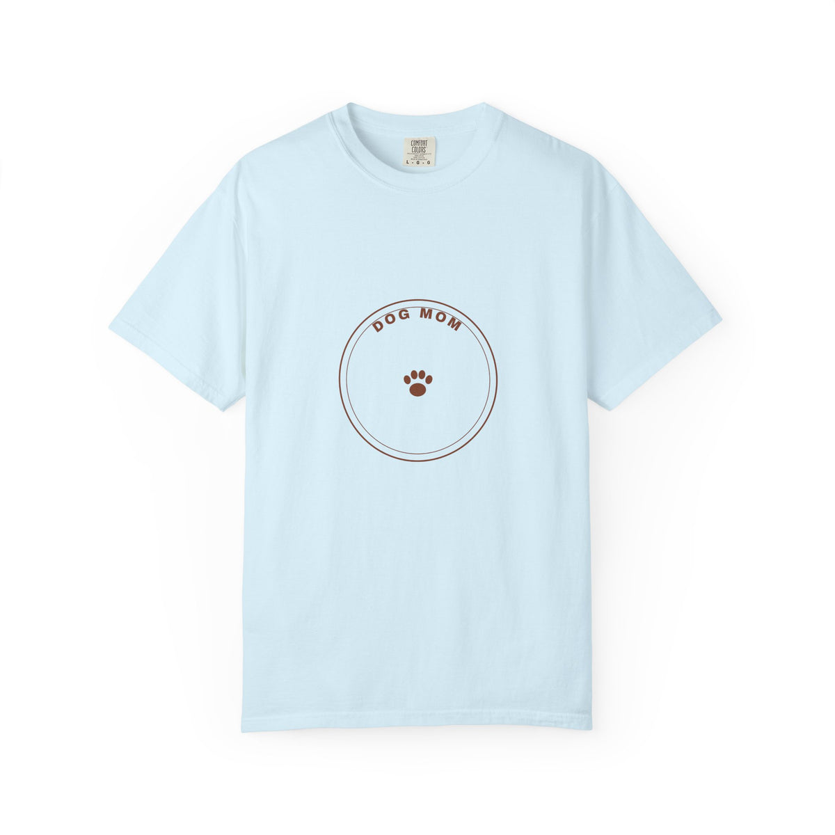 Dog Mom Circle Badge T-Shirt — Paw Print Logo Tee