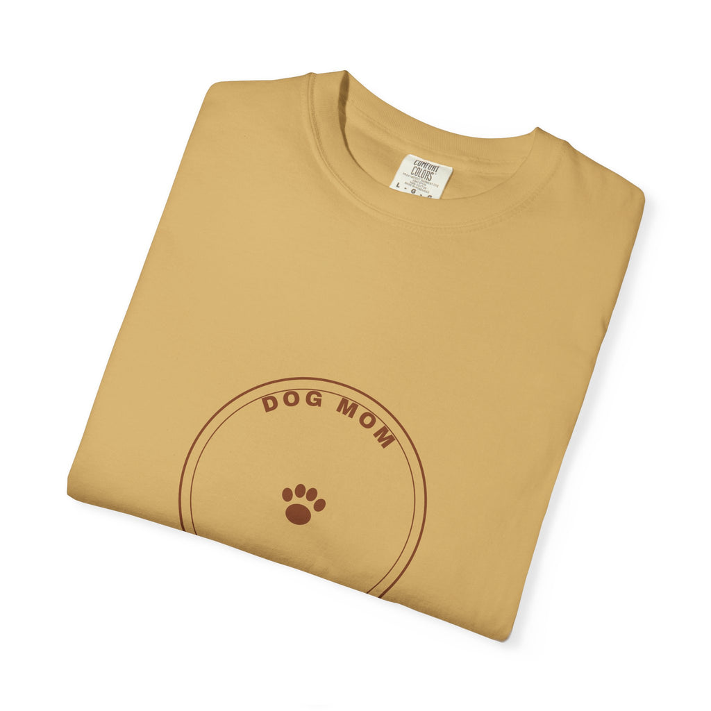 Dog Mom Circle Badge T-Shirt — Paw Print Logo Tee