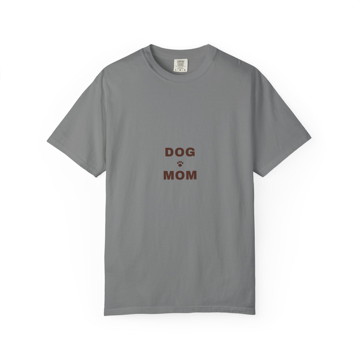 Dog Mom Varsity T-Shirt — Retro Collegiate Paw Print Tee