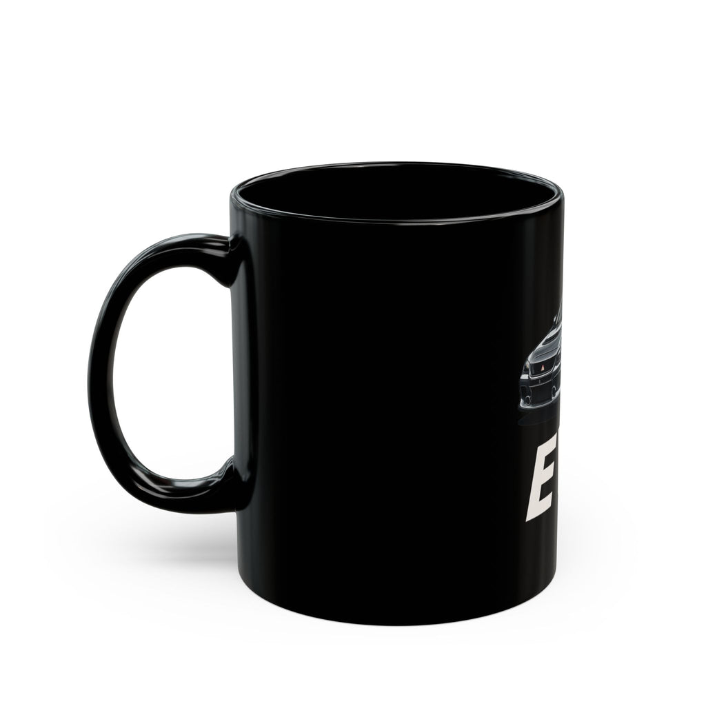 Mitsubishi Evo Black Ceramic Mug
