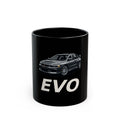 Mitsubishi Evo Black Ceramic Mug