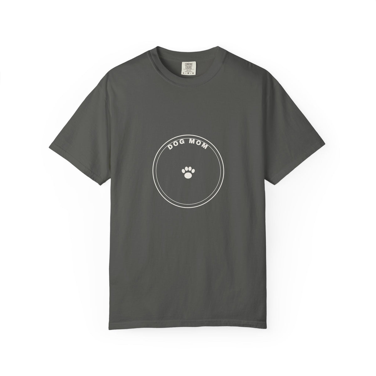 Dog Mom Circle Badge T-Shirt — Paw Print Logo Tee