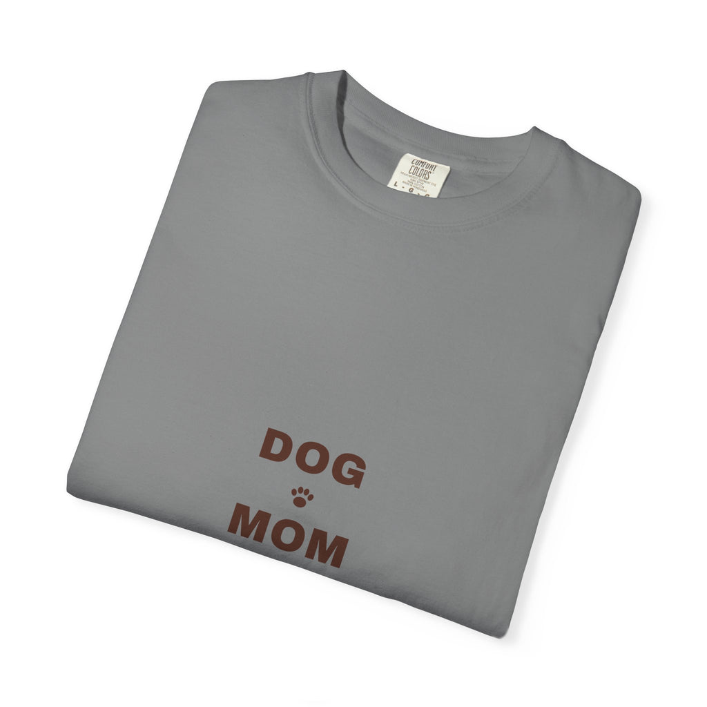 Dog Mom Varsity T-Shirt — Retro Collegiate Paw Print Tee