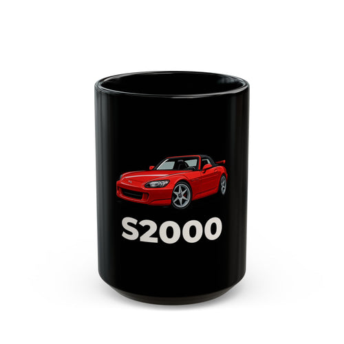 Honda S2000 Black Ceramic Mug