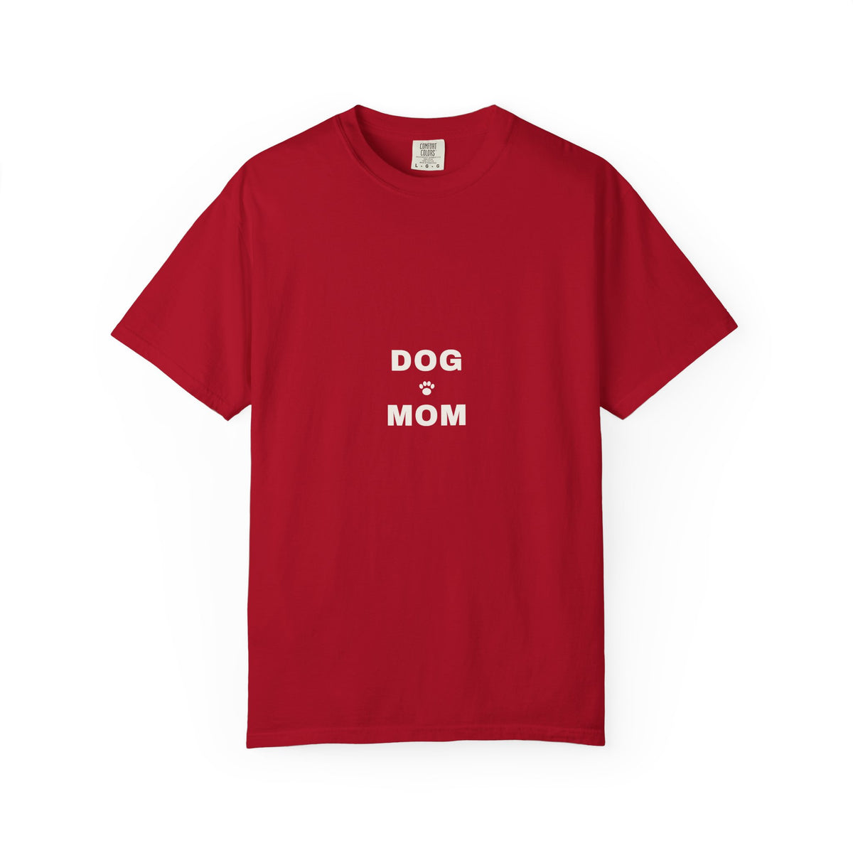 Dog Mom Varsity T-Shirt — Retro Collegiate Paw Print Tee