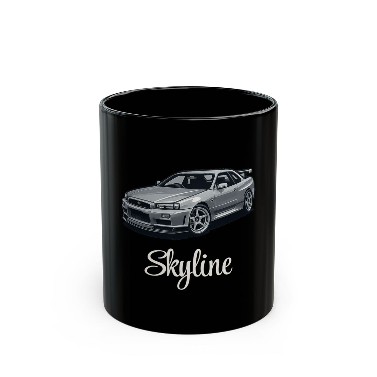 Nissan Skyline Black Ceramic Mug