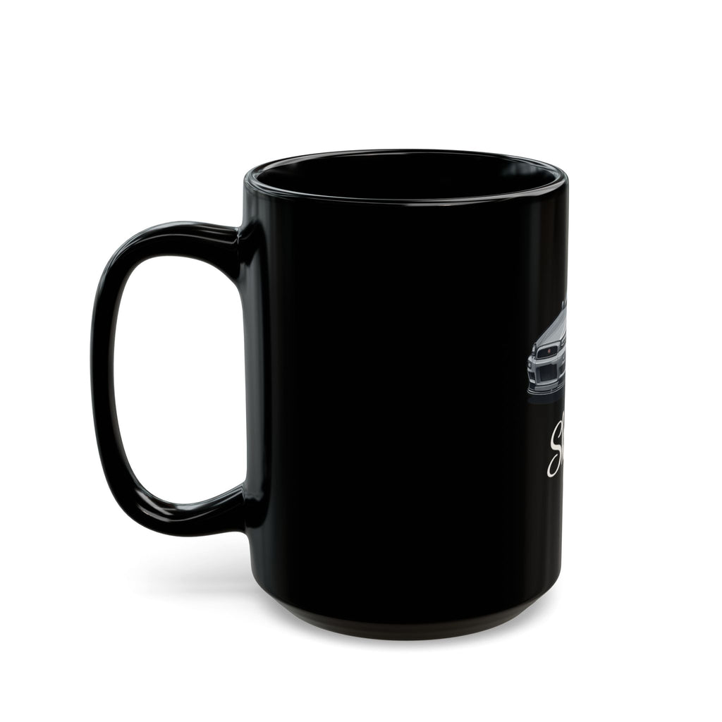Nissan Skyline Black Ceramic Mug