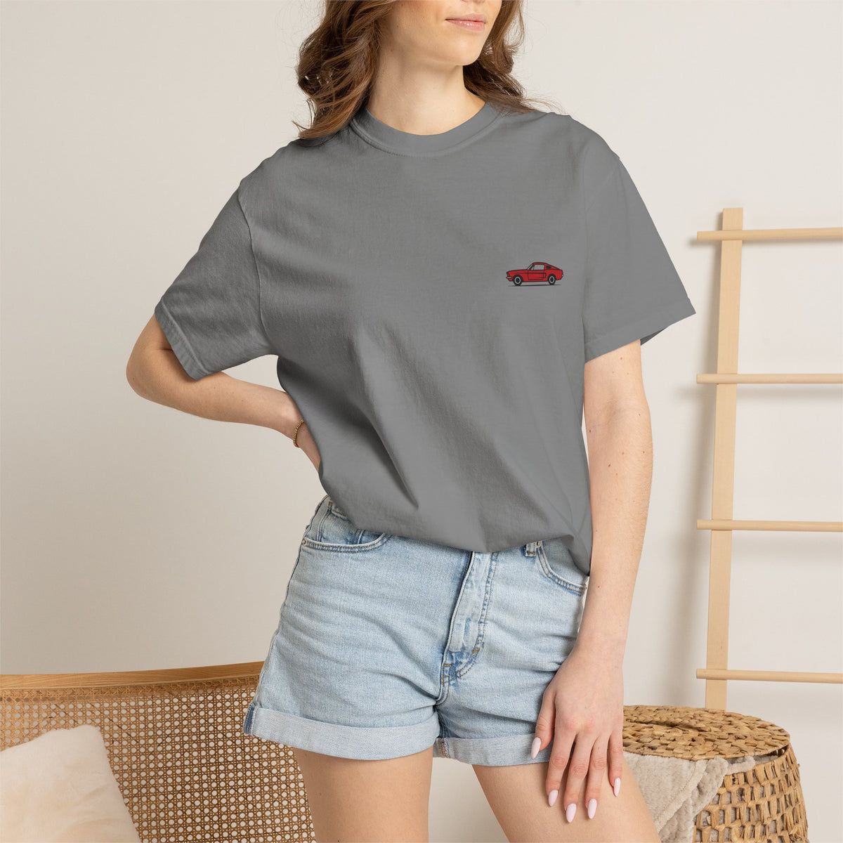 Red Racer Car T-Shirt — Classic Muscle Car Graphic Tee