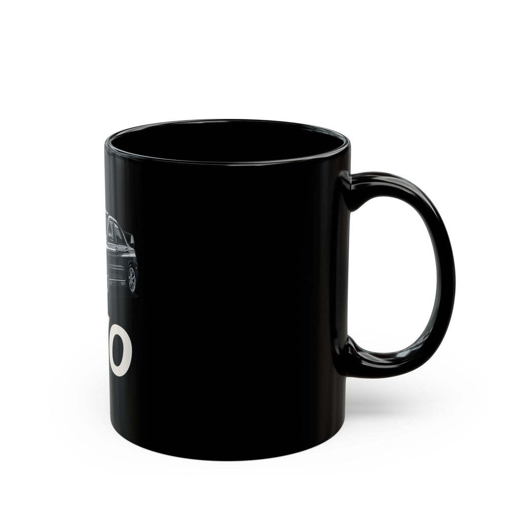 Mitsubishi Evo Black Ceramic Mug