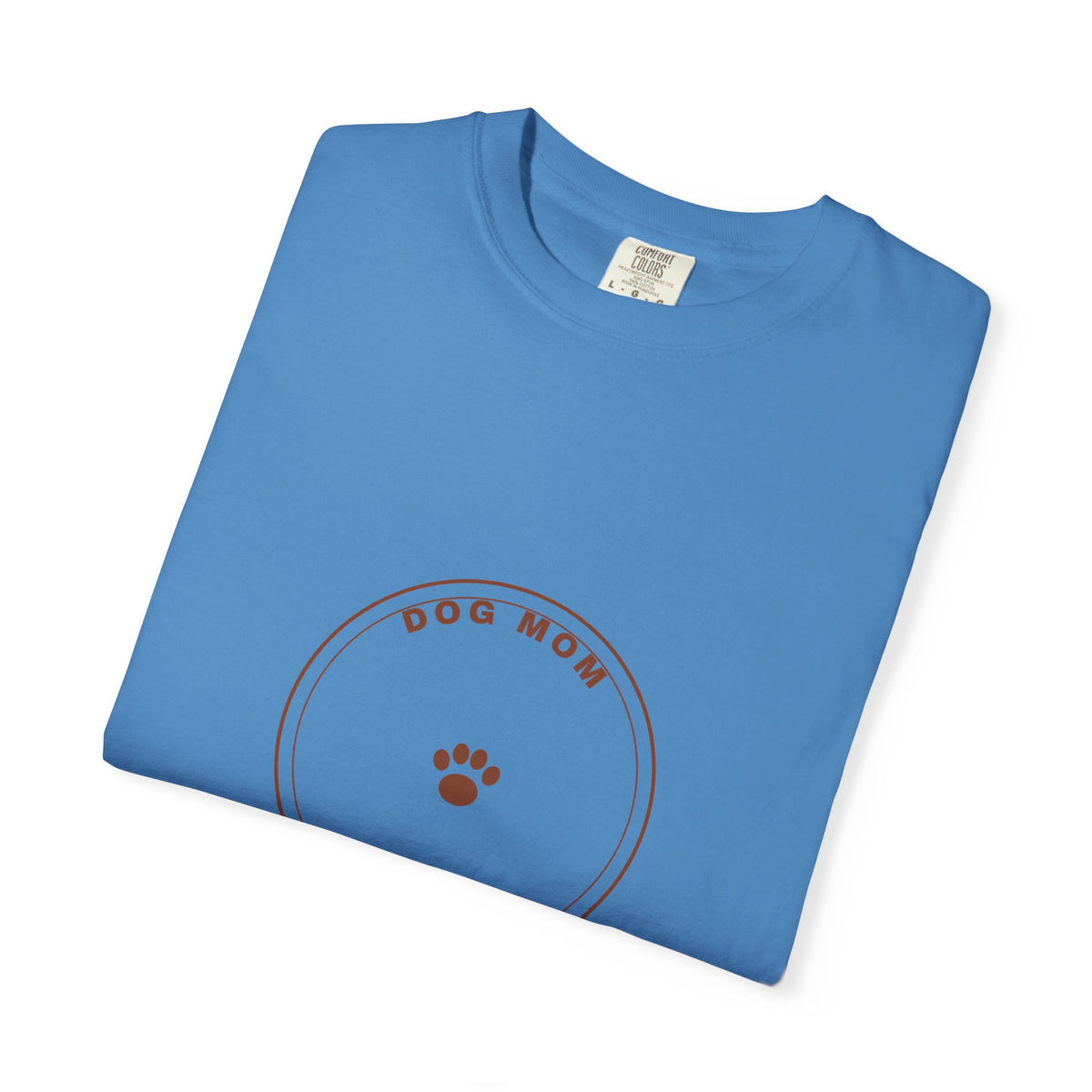 Dog Mom Circle Badge T-Shirt — Paw Print Logo Tee