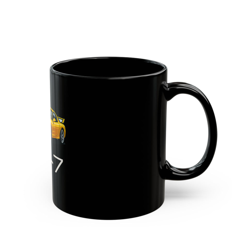 Mazda RX-7 Black Ceramic Mug