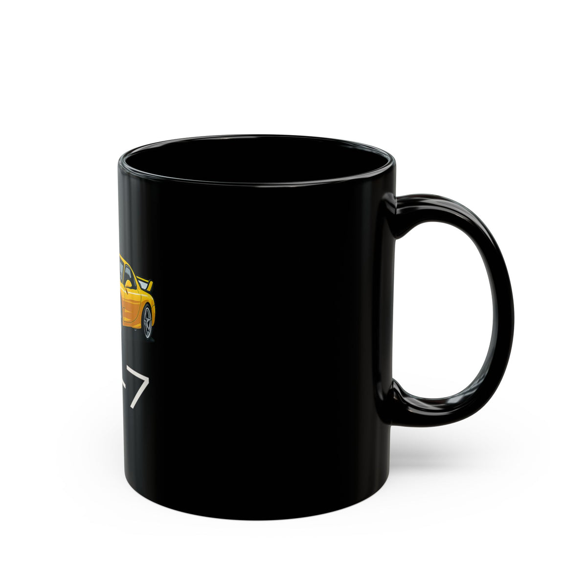 Mazda RX-7 Black Ceramic Mug