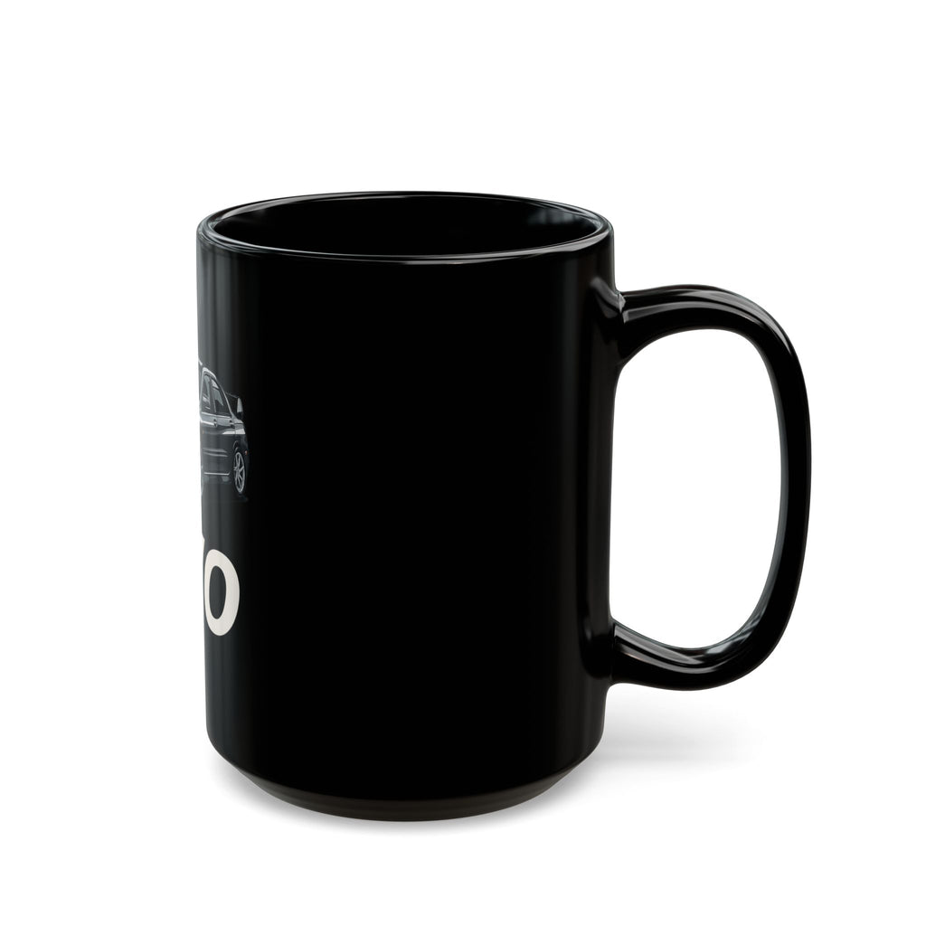 Mitsubishi Evo Black Ceramic Mug