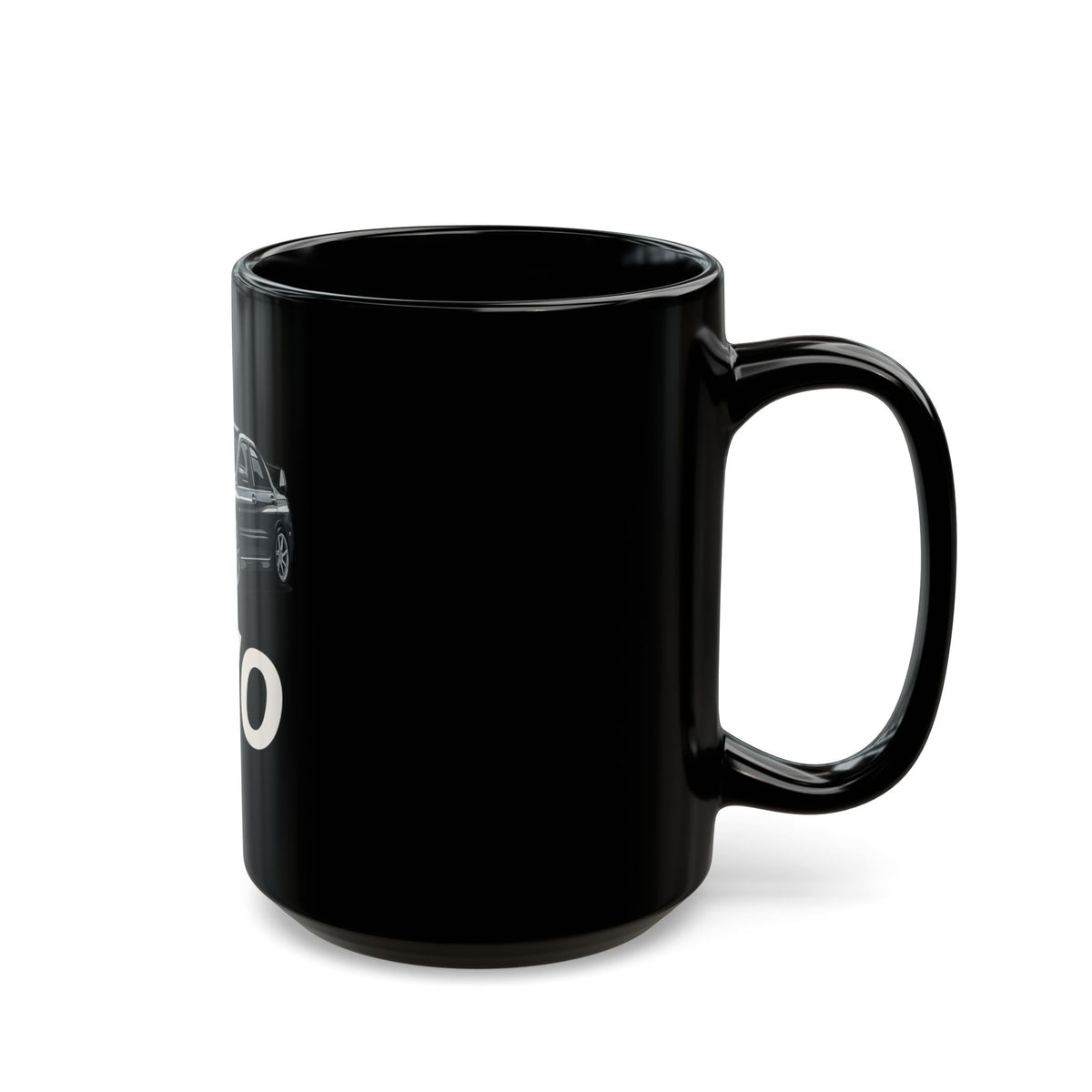 Mitsubishi Evo Black Ceramic Mug