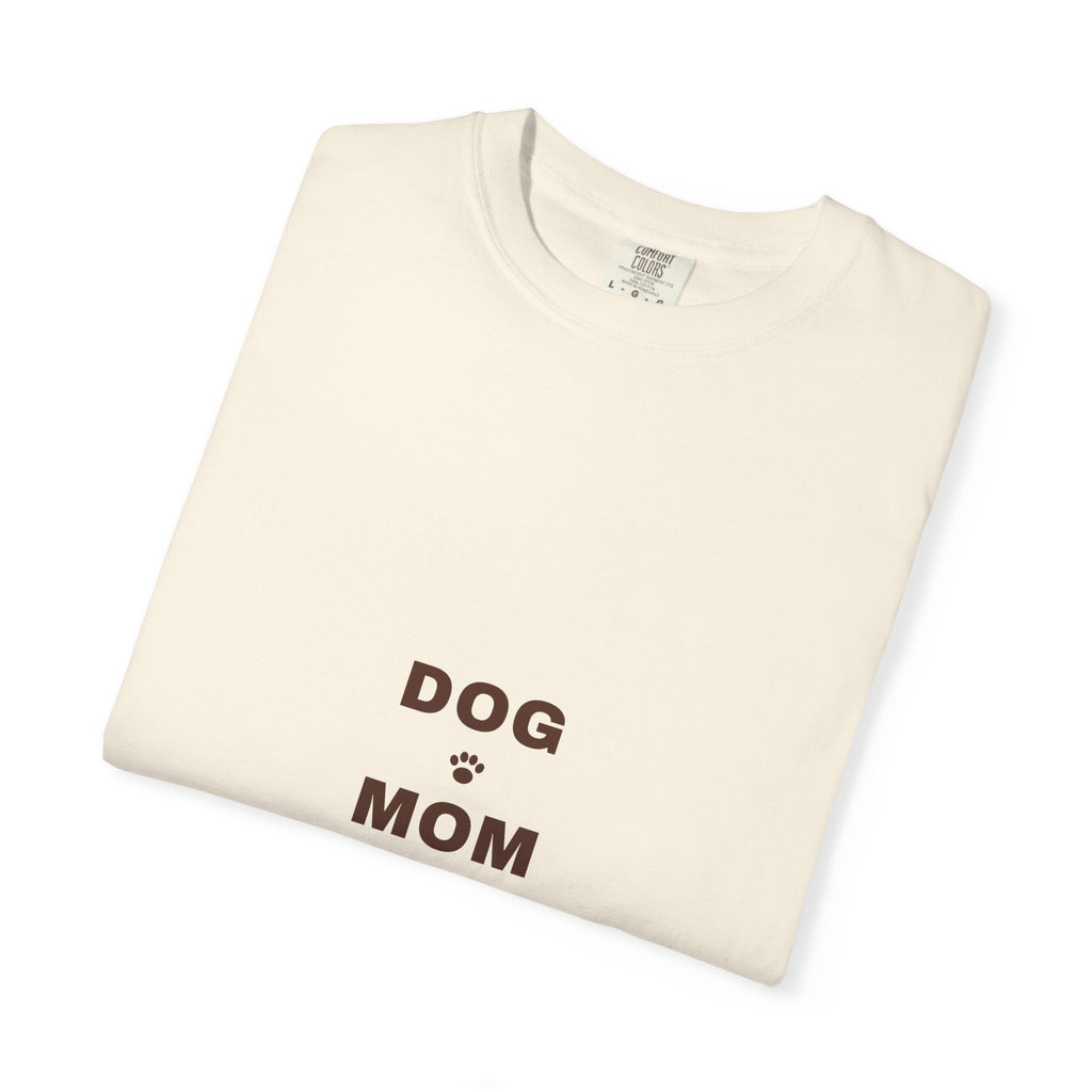 Dog Mom Varsity T-Shirt — Retro Collegiate Paw Print Tee