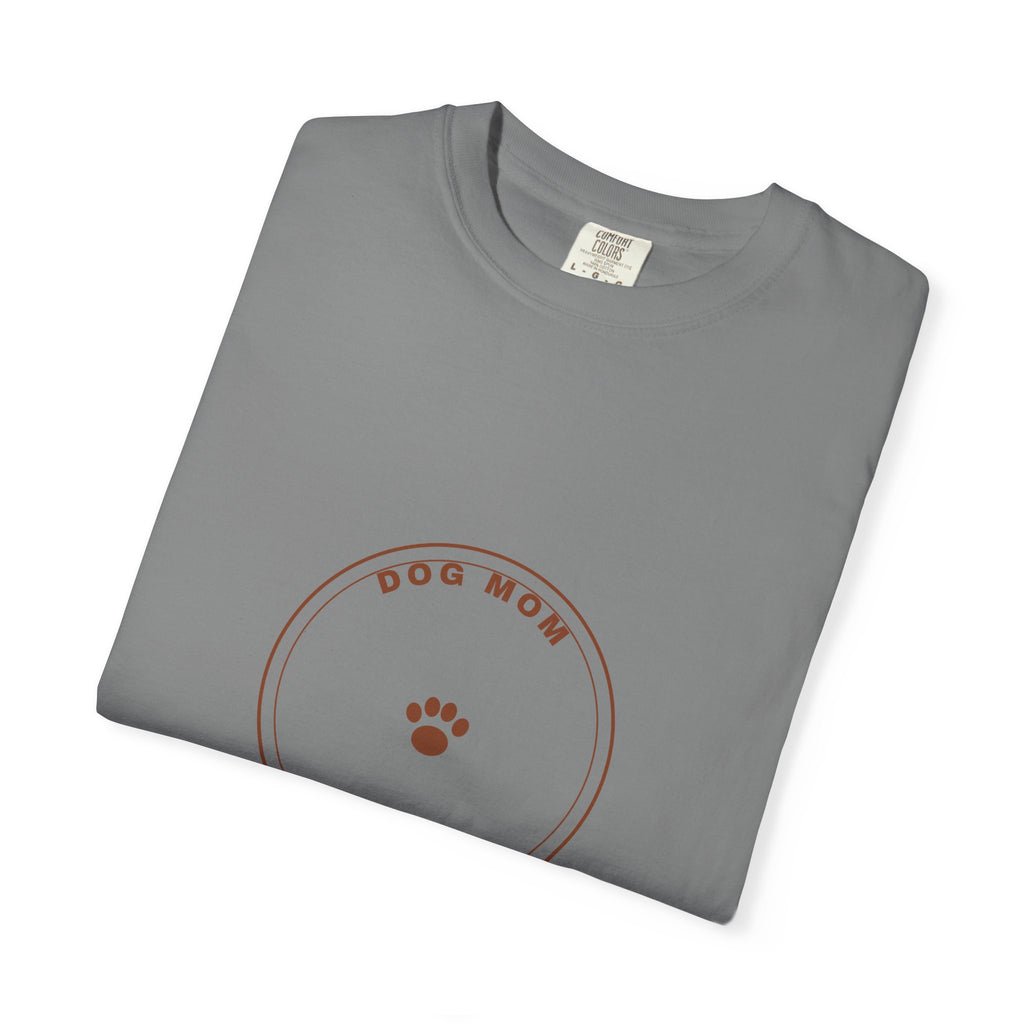 Dog Mom Circle Badge T-Shirt — Paw Print Logo Tee