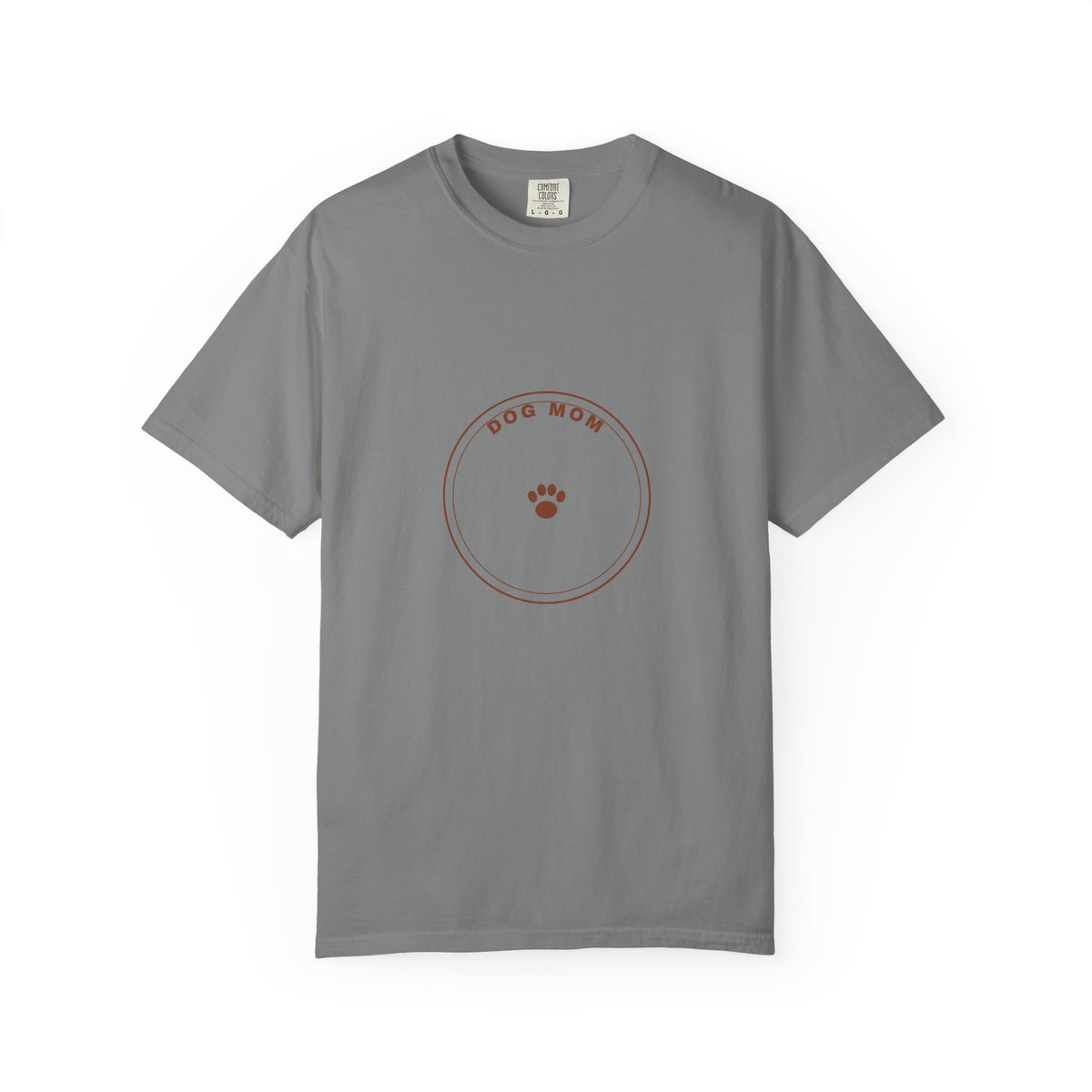 Dog Mom Circle Badge T-Shirt — Paw Print Logo Tee