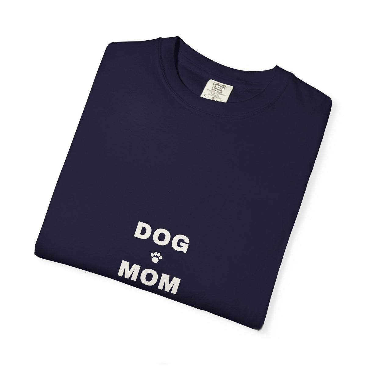Dog Mom Varsity T-Shirt — Retro Collegiate Paw Print Tee