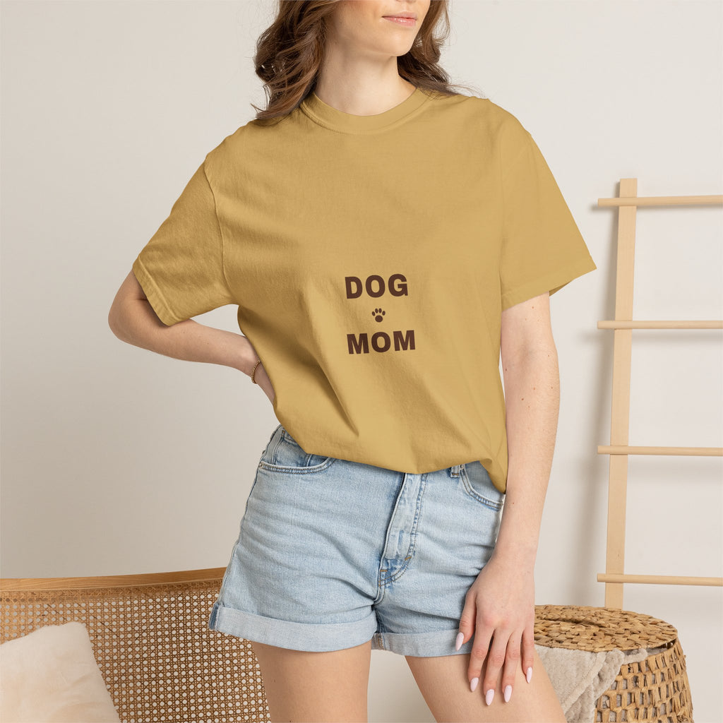 Dog Mom Varsity T-Shirt — Retro Collegiate Paw Print Tee