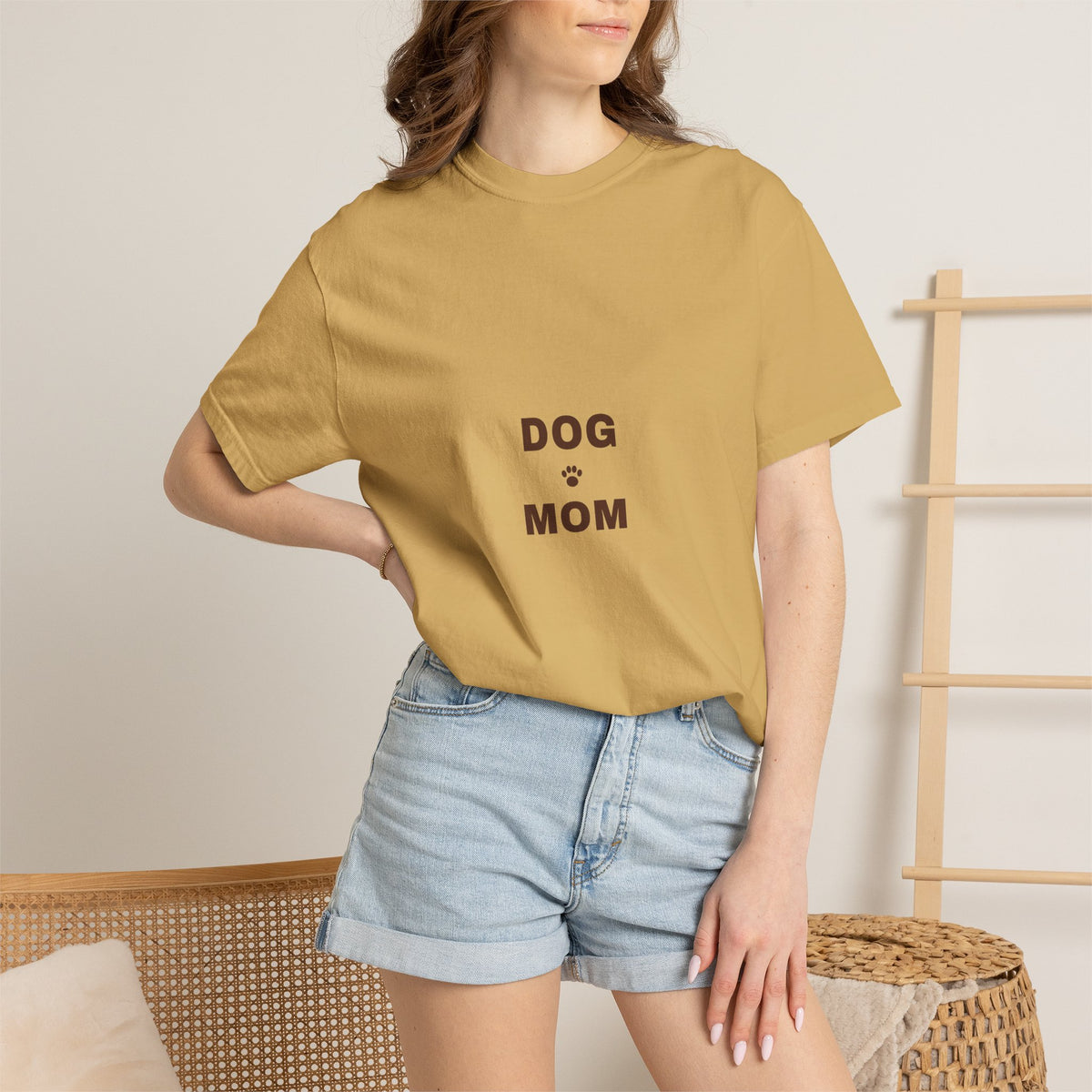 Dog Mom Varsity T-Shirt — Retro Collegiate Paw Print Tee
