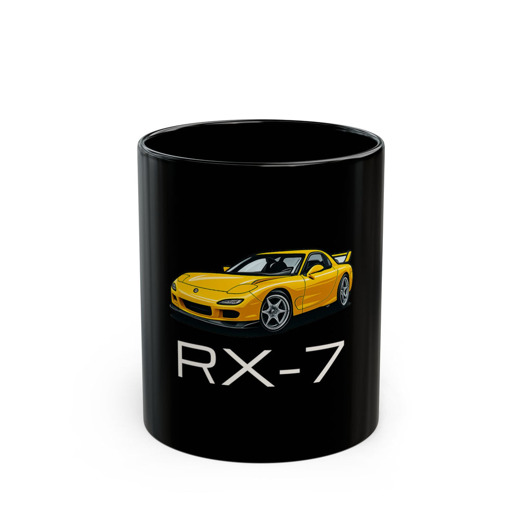 Mazda RX-7 Black Ceramic Mug