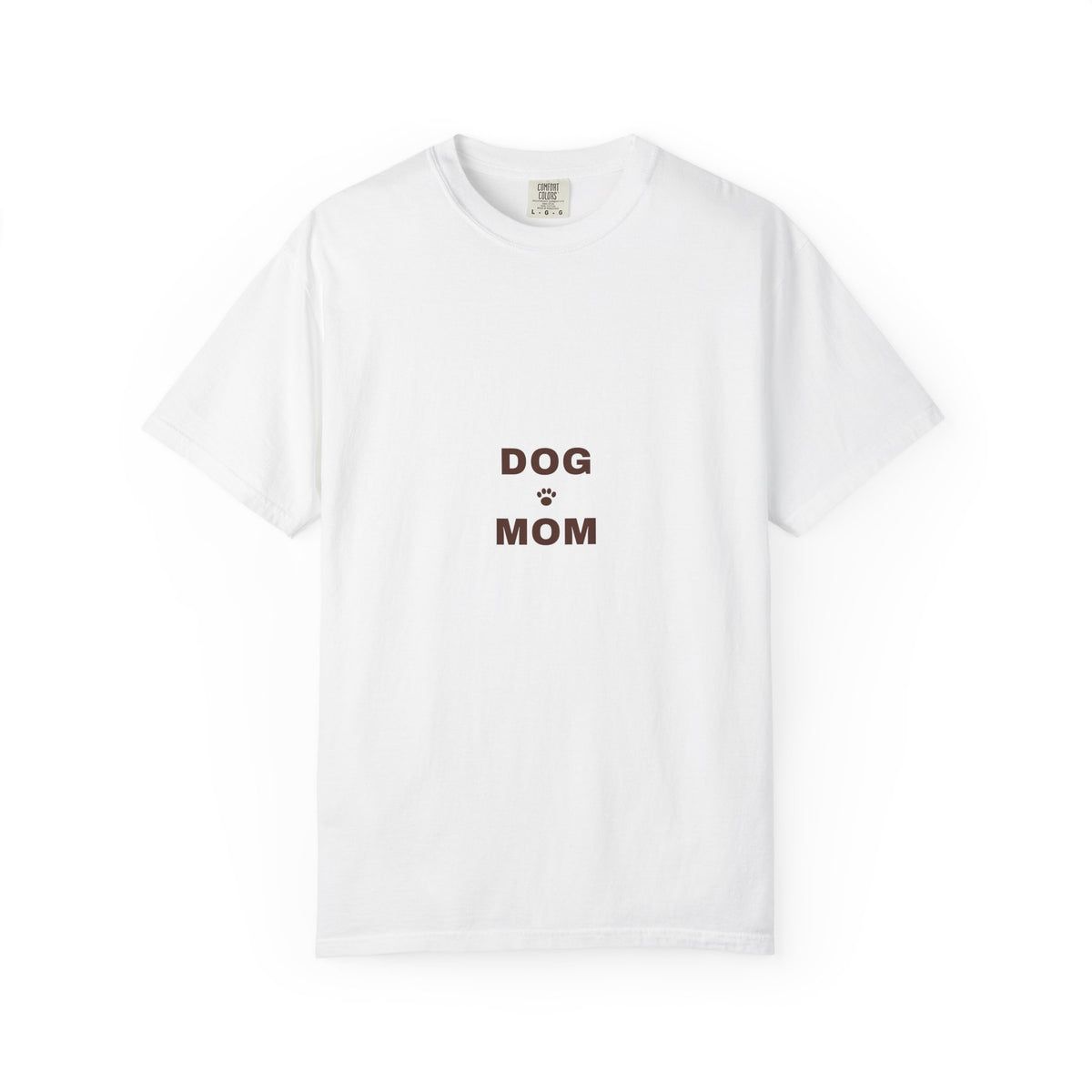 Dog Mom Varsity T-Shirt — Retro Collegiate Paw Print Tee