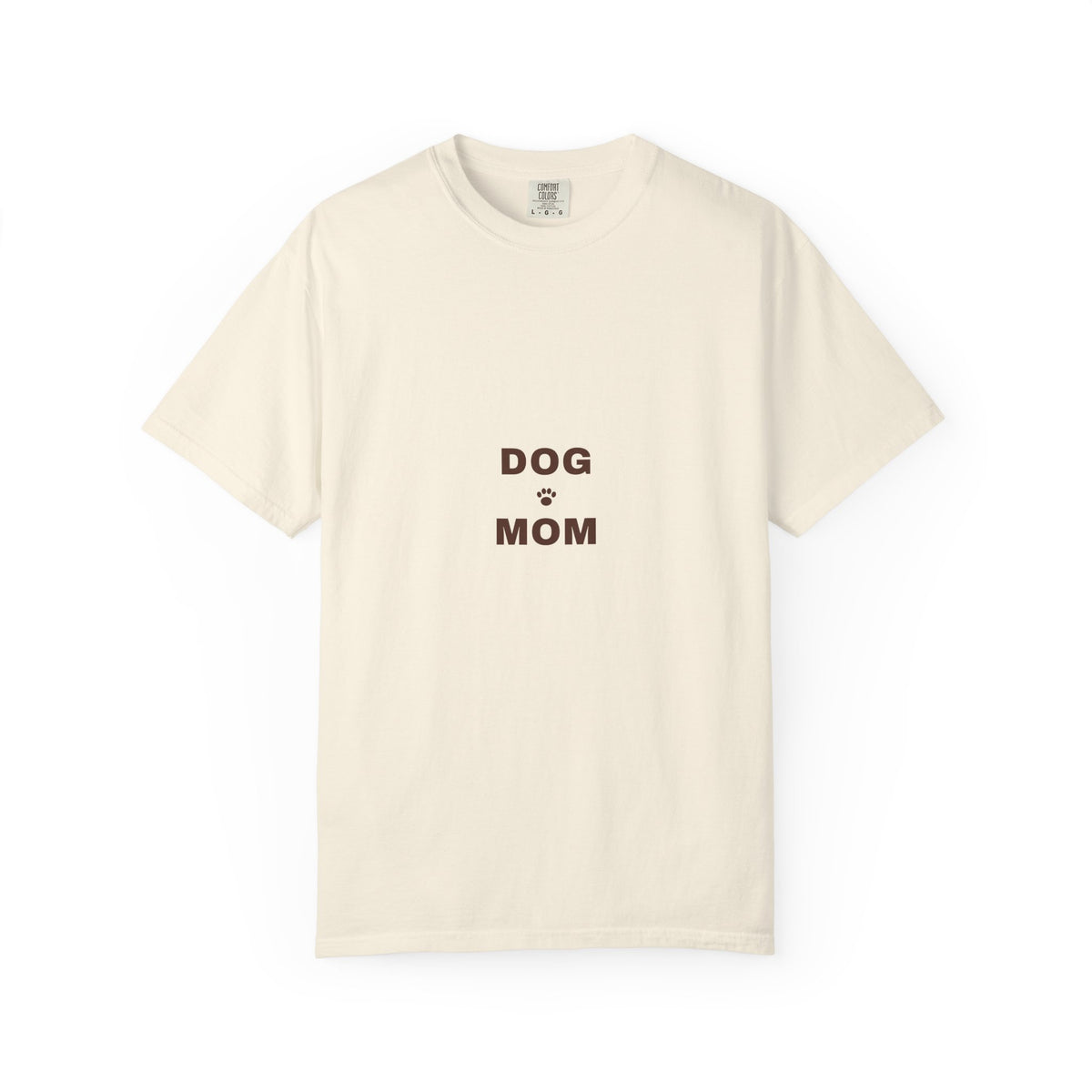 Dog Mom Varsity T-Shirt — Retro Collegiate Paw Print Tee