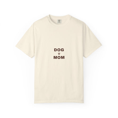 Dog Mom Varsity T-Shirt — Retro Collegiate Paw Print Tee