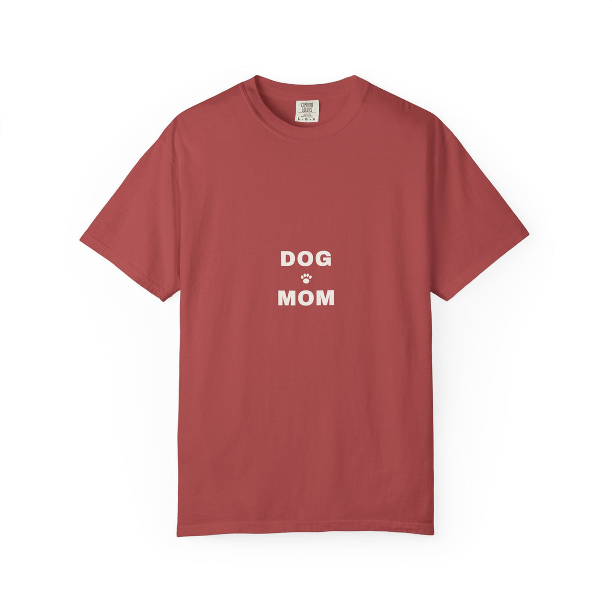 Dog Mom Varsity T-Shirt — Retro Collegiate Paw Print Tee