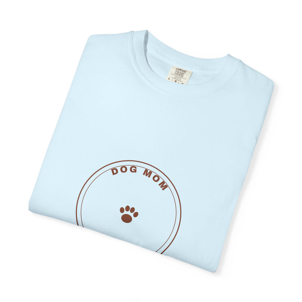 Dog Mom Circle Badge T-Shirt — Paw Print Logo Tee