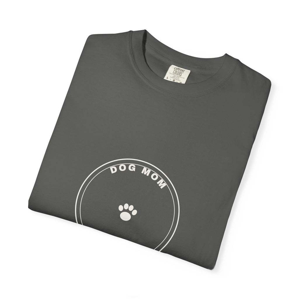 Dog Mom Circle Badge T-Shirt — Paw Print Logo Tee