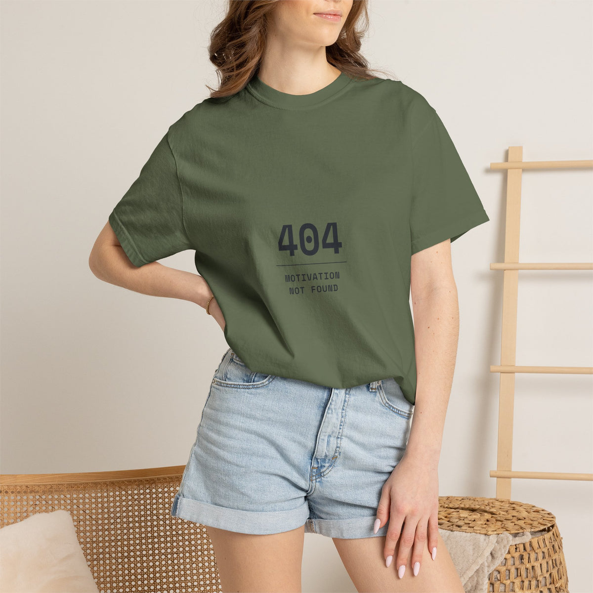404 Motivation Not Found T-Shirt — Funny Tech Humor Tee