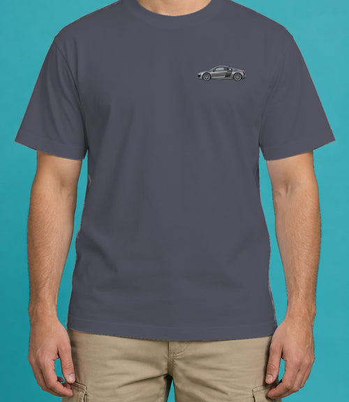 Audi R8 V10 Plus T-Shirt in Navy, front view, worn by a model